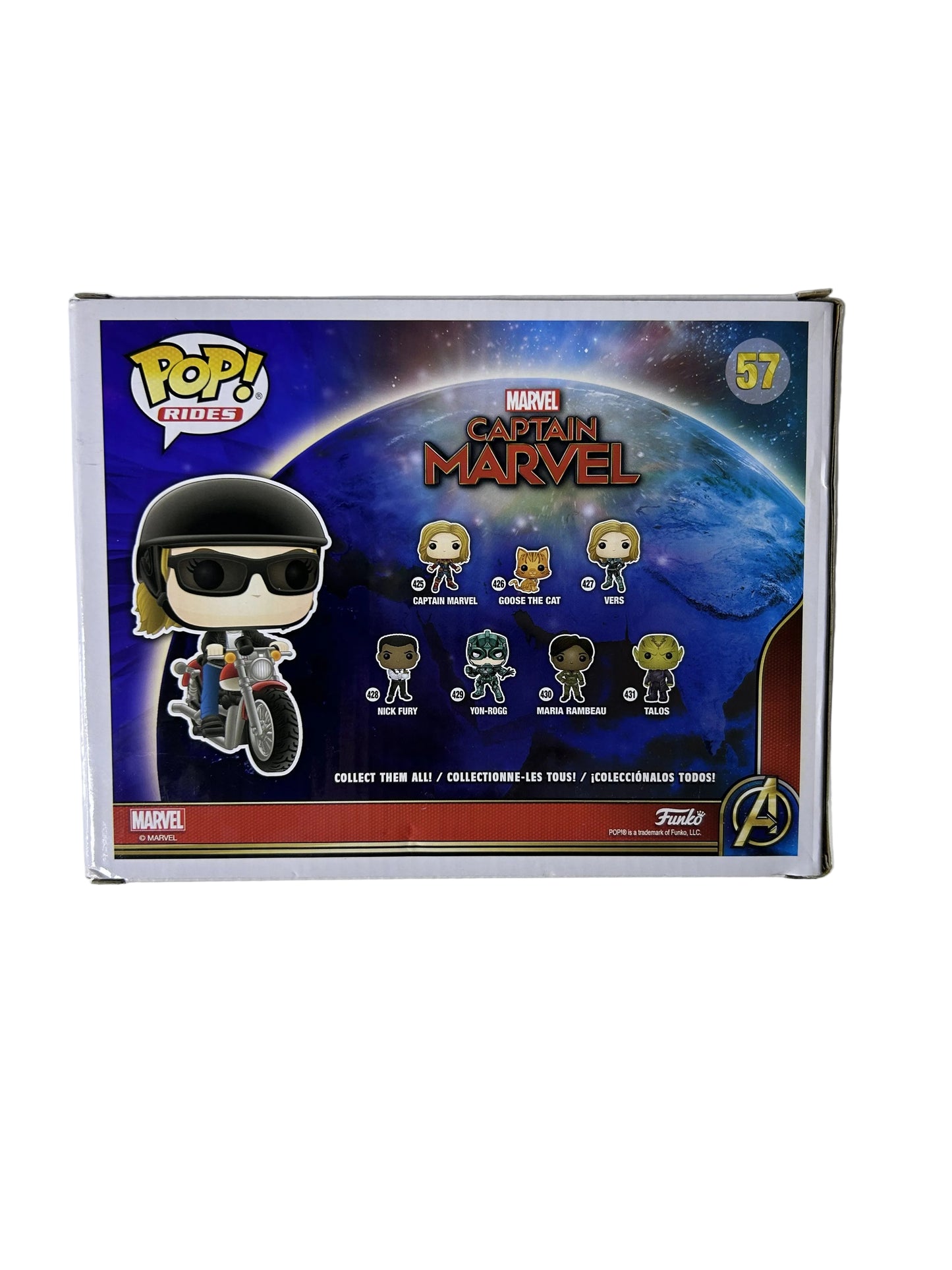 Funko Pop! Rides Carol Danvers on Motorcycle #57 - Captain Marvel Marvel Studios Collectible