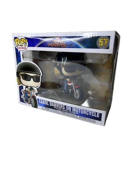 Funko Pop! Rides Carol Danvers on Motorcycle #57 - Captain Marvel Marvel Studios Collectible