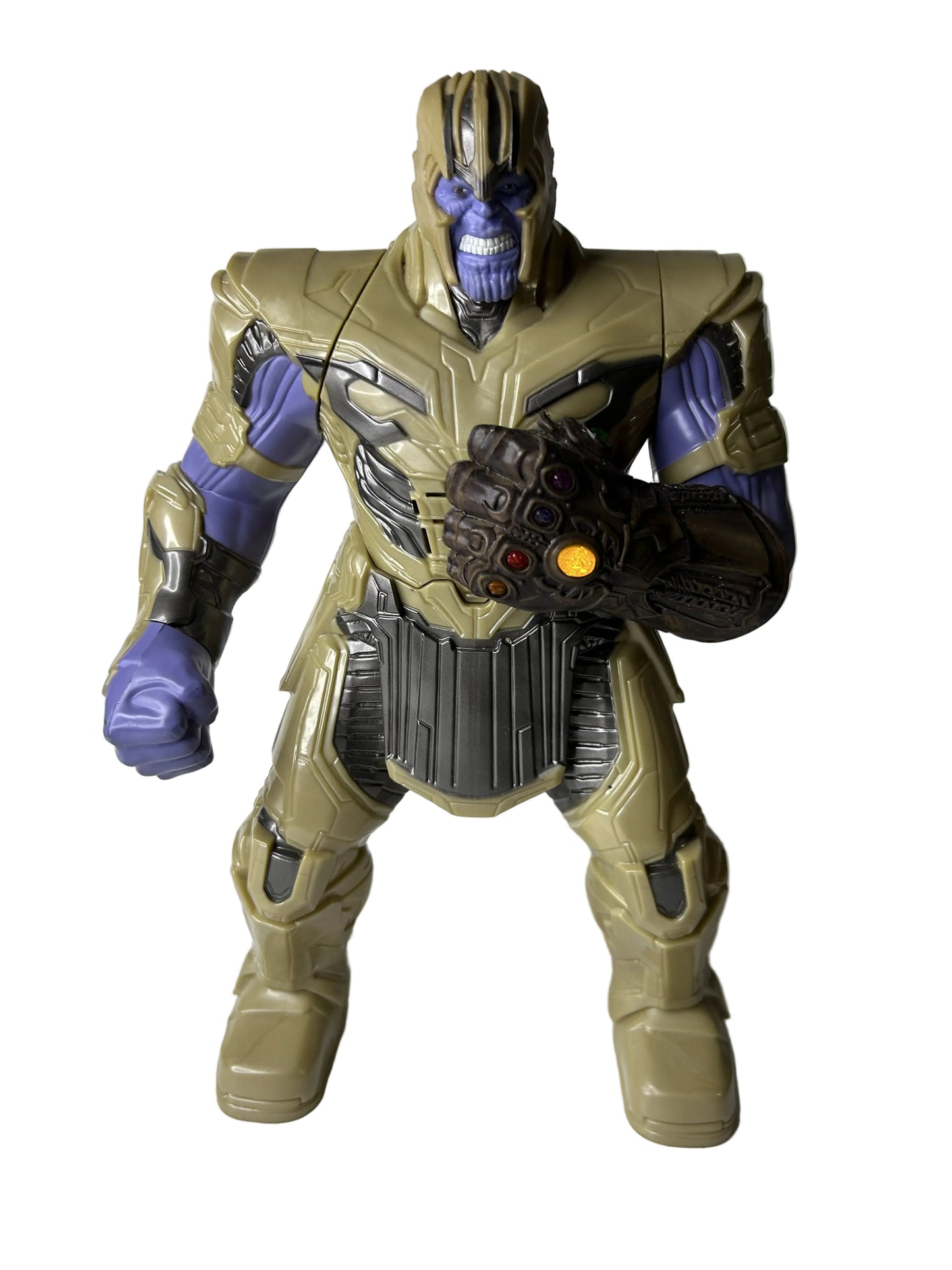 Marvel Avengers Endgame Power Punch Thanos 13.75" Action Figure - Hasbro 2019 Light-Up Infinity Gauntlet