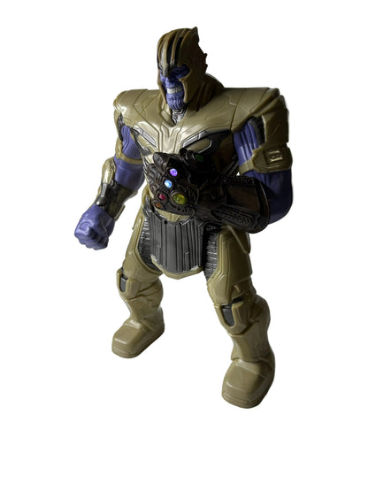Marvel Avengers Endgame Power Punch Thanos 13.75" Action Figure - Hasbro 2019 Light-Up Infinity Gauntlet