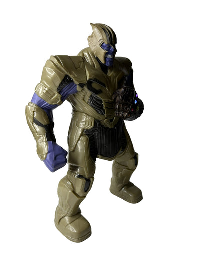 Marvel Avengers Endgame Power Punch Thanos 13.75" Action Figure - Hasbro 2019 Light-Up Infinity Gauntlet