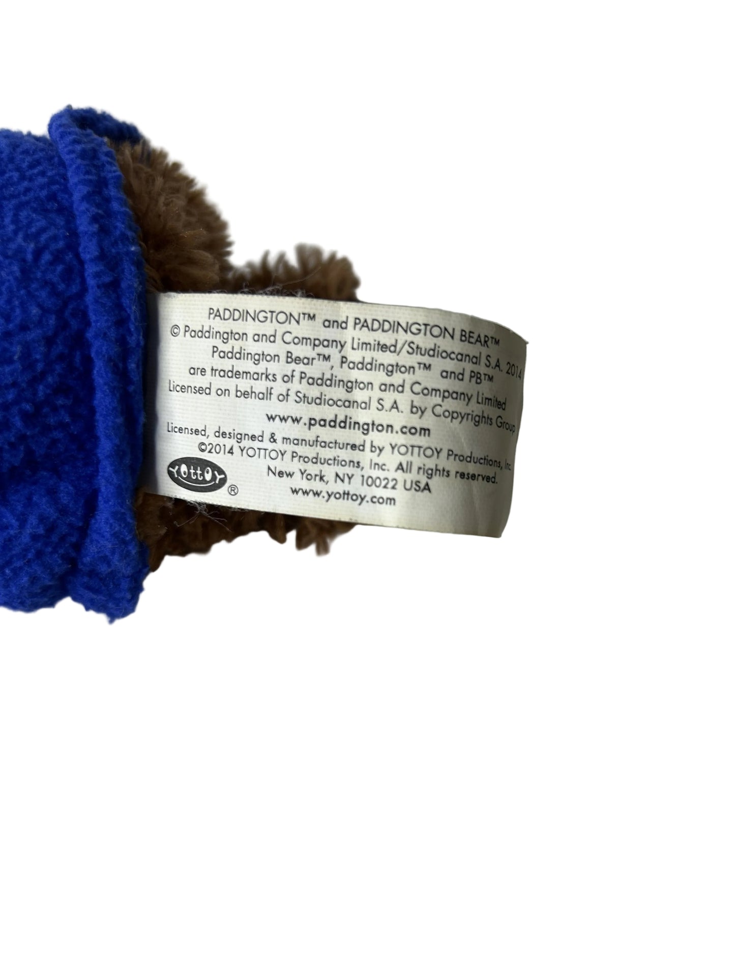 Paddington Bear Plush - YOTTOY 2014 Official Licensed Stuffed Animal with Blue Coat and Red Hat