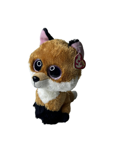 Ty Beanie Boo's Slick the Fox Plush - May 1st Birthday Collectible with Glitter Eyes and Heart Tag