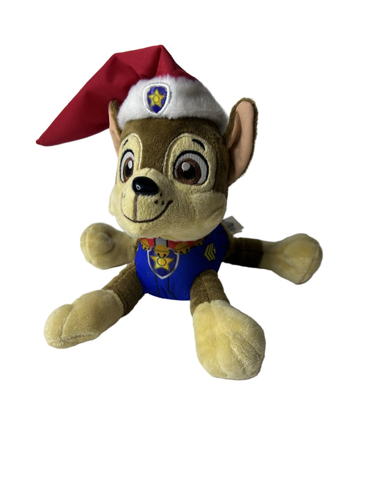 PAW Patrol Chase Plush - Nickelodeon Official Licensed Police Pup with Santa Hat