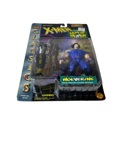 X-Men Classics Wolverine Action Figure Factory Sealed - Toy Biz Marvel Light-Up Plasma Weapon Batteries Included 1996