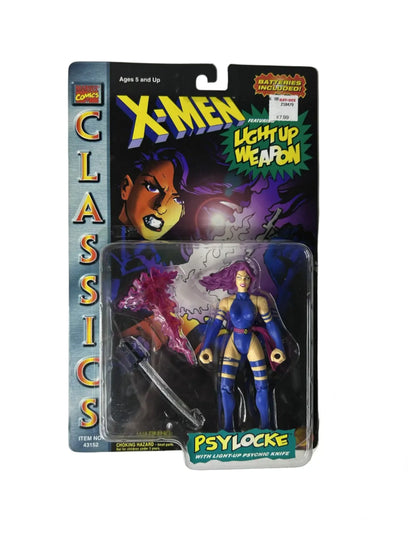 X-Men Classics Psylocke Action Figure Factory Sealed - Toy Biz Marvel Light-Up Psychic Knife Batteries Included 1996