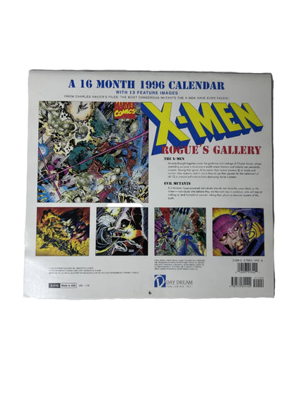 X-Men 1996 Wall Calendar - Day Dream Publishing 16 Month Rogue's Gallery Marvel Comics 1995