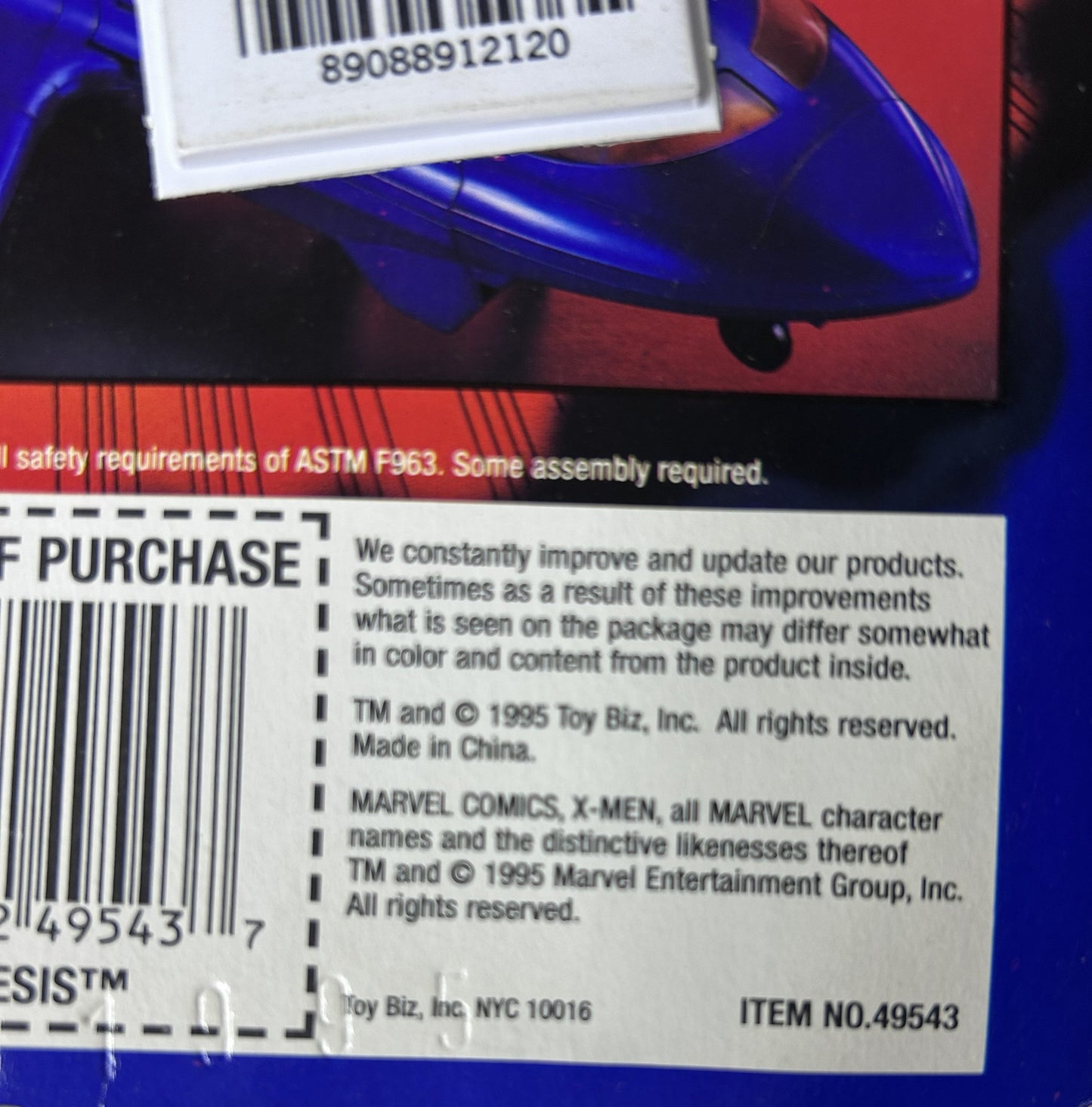 Genesis Spine Sidekick Action Figure - Marvel X-Men X-Force Toy Biz 1995 (New, Sealed)