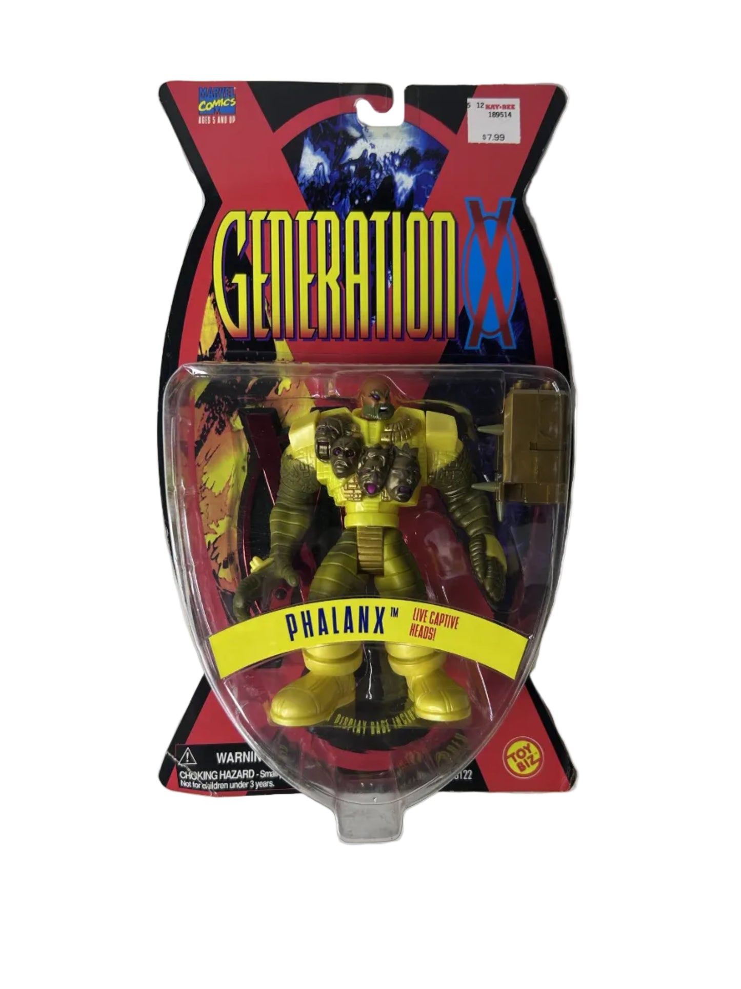 Phalanx Live Captive Heads Action Figure - Marvel Generation X Toy Biz 1995 (New, Sealed)