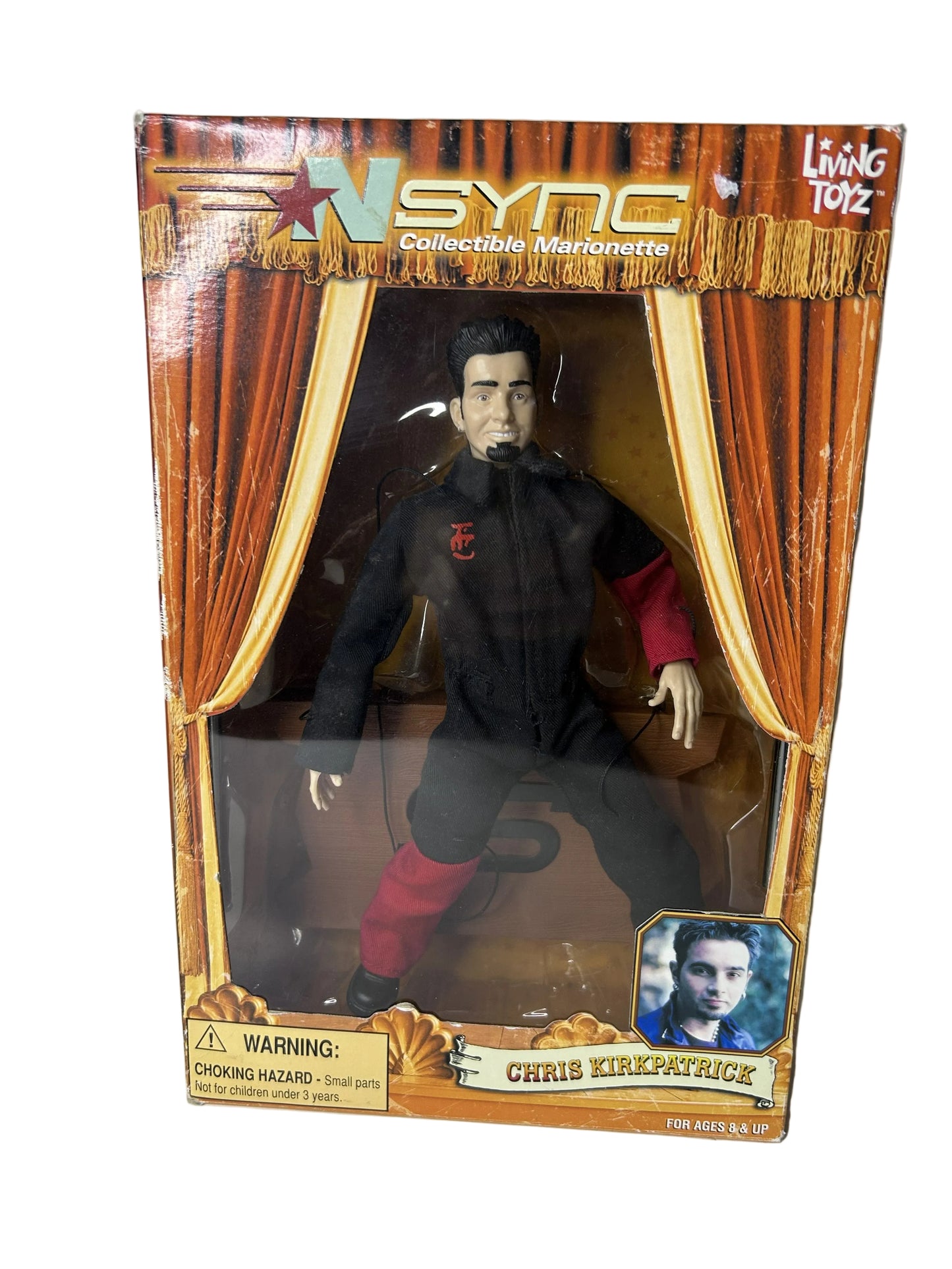 Chris Kirkpatrick NSYNC Collectible Marionette - Living Toyz 2000 (New, Sealed)