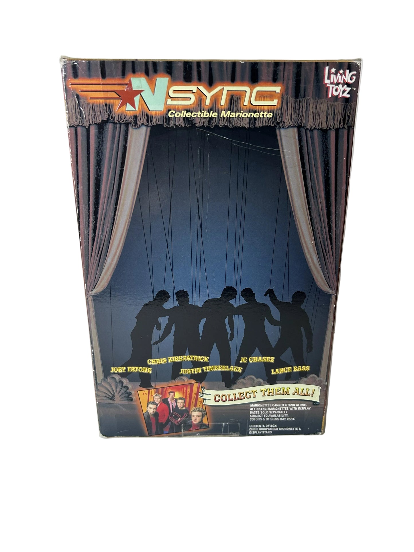 Chris Kirkpatrick NSYNC Collectible Marionette - Living Toyz 2000 (New, Sealed)