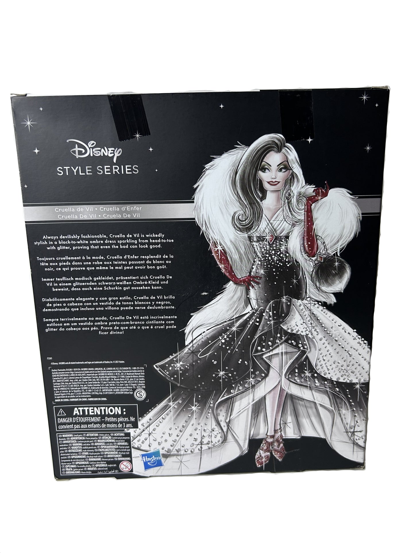 Cruella De Vil Disney Style Series Fashion Doll - Hasbro 2021 (New, Sealed)