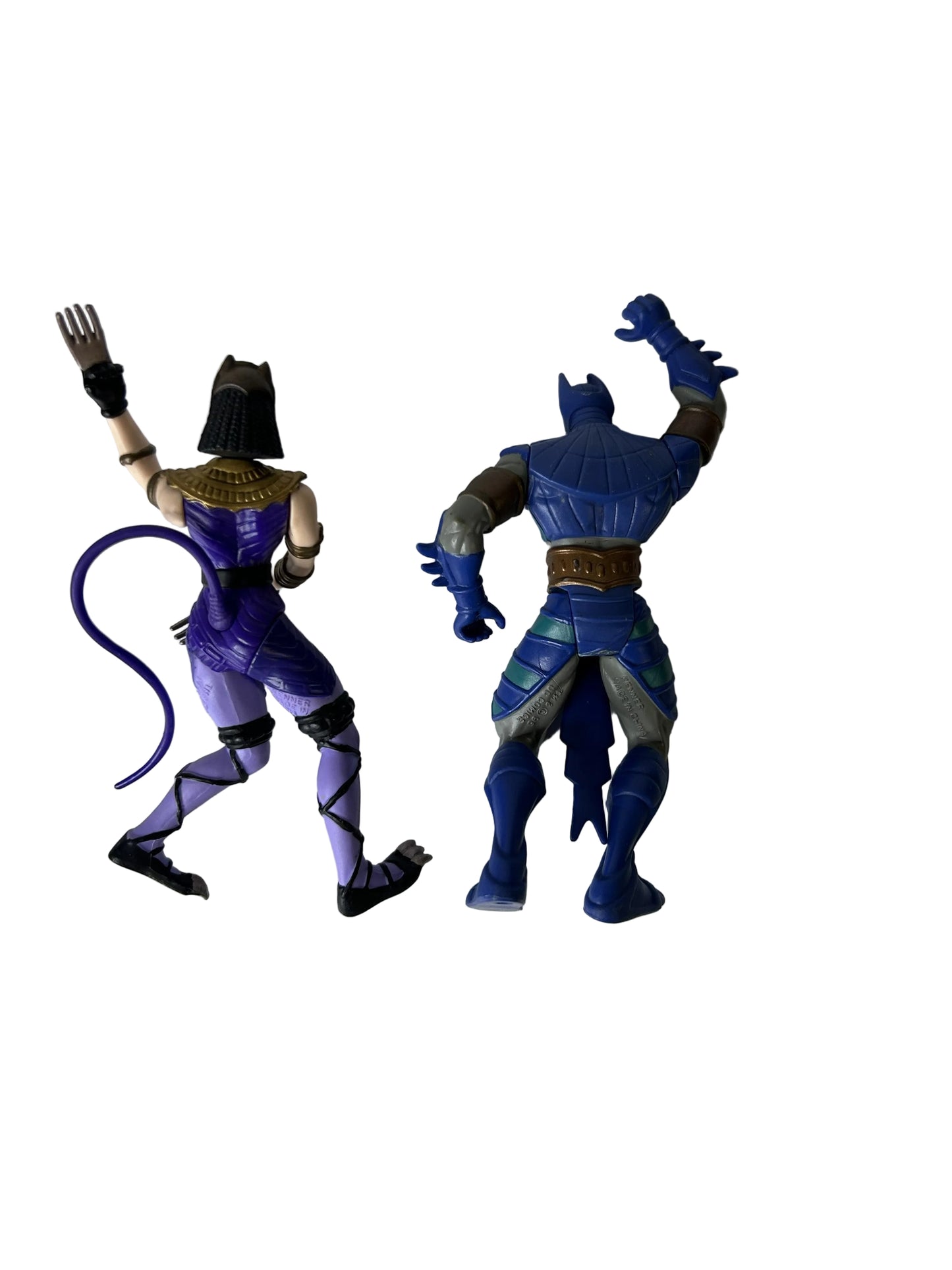 Egyptian Batman & Egyptian Catwoman Loose Action Figure Set - Legends of Batman Kenner 1996 (Loose, Incomplete)