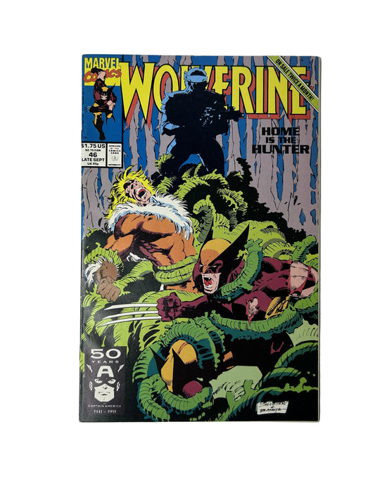 Wolverine #46 'Home Is The Hunter' - Marvel Comics 1991, Marc Silvestri Cover Art (Single Issue)