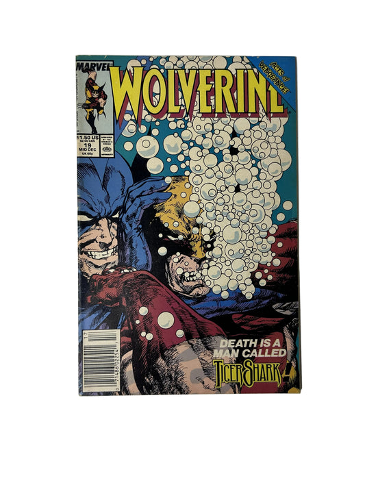 Wolverine #19 'Death Is A Man Called Tiger Shark' - Marvel Comics 1989, Acts of Vengeance Tie-In (Single Issue)