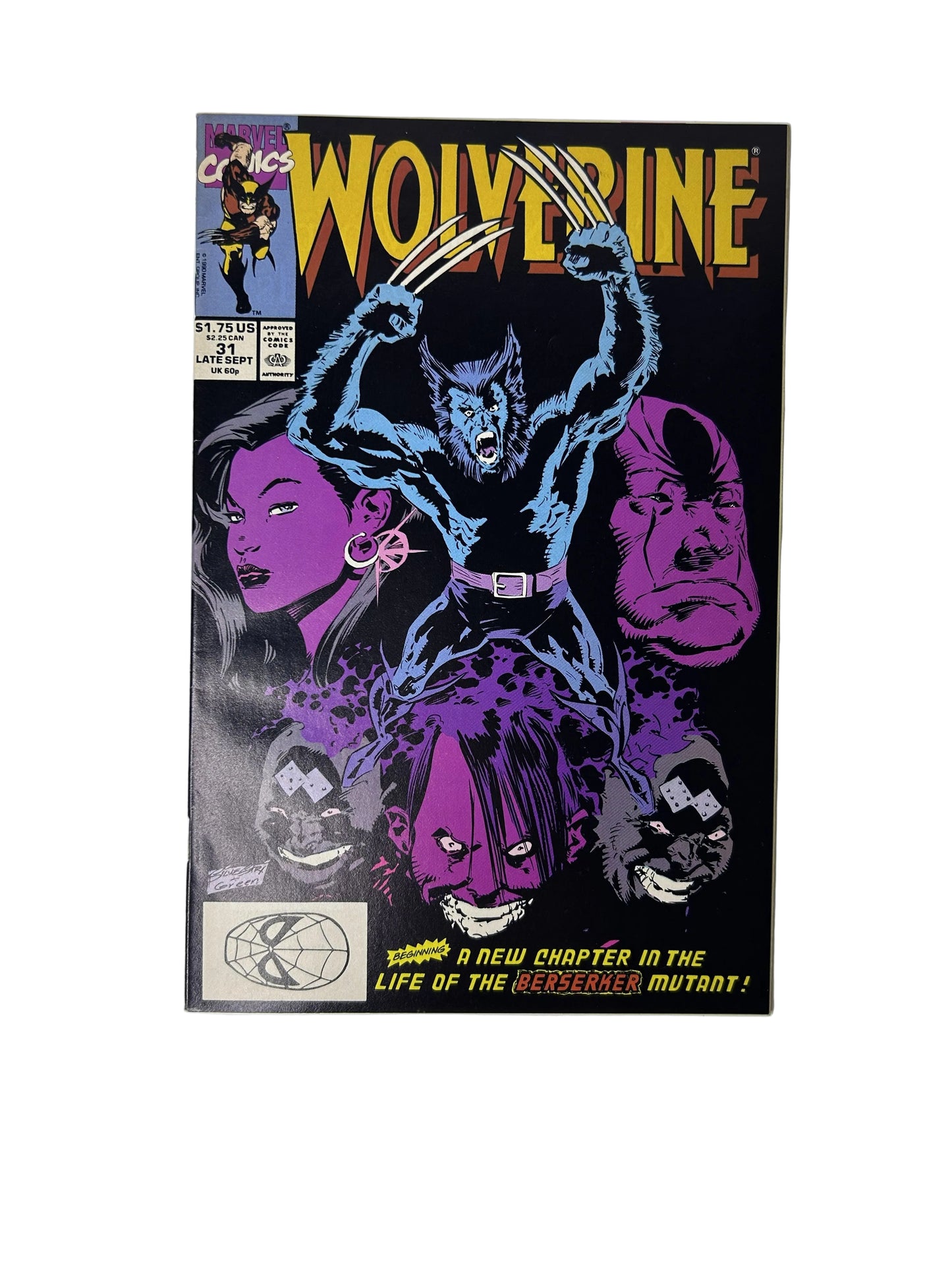 Wolverine #31 'A New Chapter In The Life Of The Berserker Mutant' - Marvel Comics Late Sept 1990, Silvestri & Green (Single Issue)