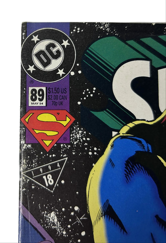 Superman #89 - DC Comics May 1994, Jurgens & Rubinstein Space Battle Cover, Triangle #18 (Single Issue)