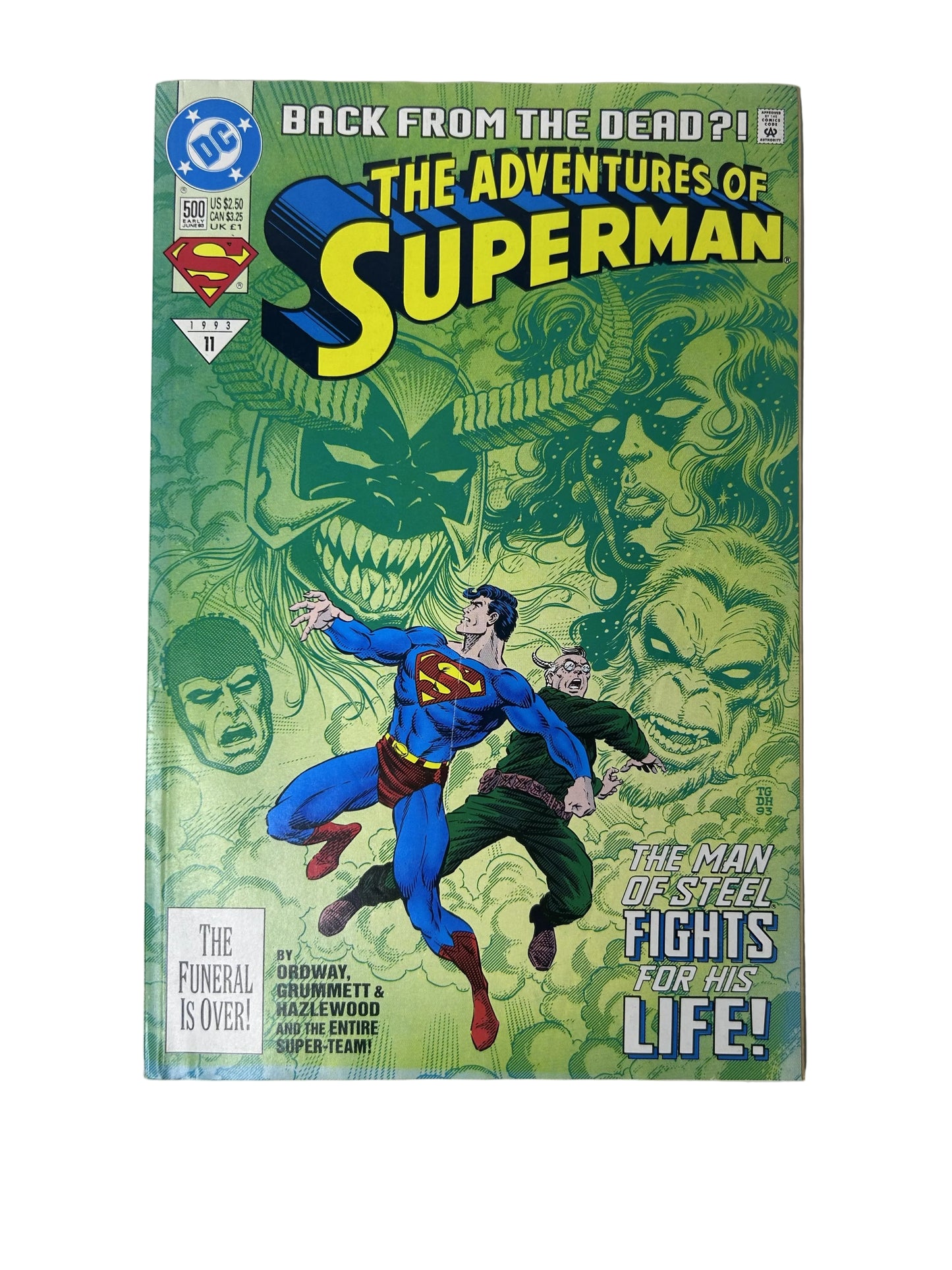 The Adventures of Superman #500 - DC Comics Early Jun 1993, Reign of the Supermen! Crossover, Triangle #11 (Single Issue)