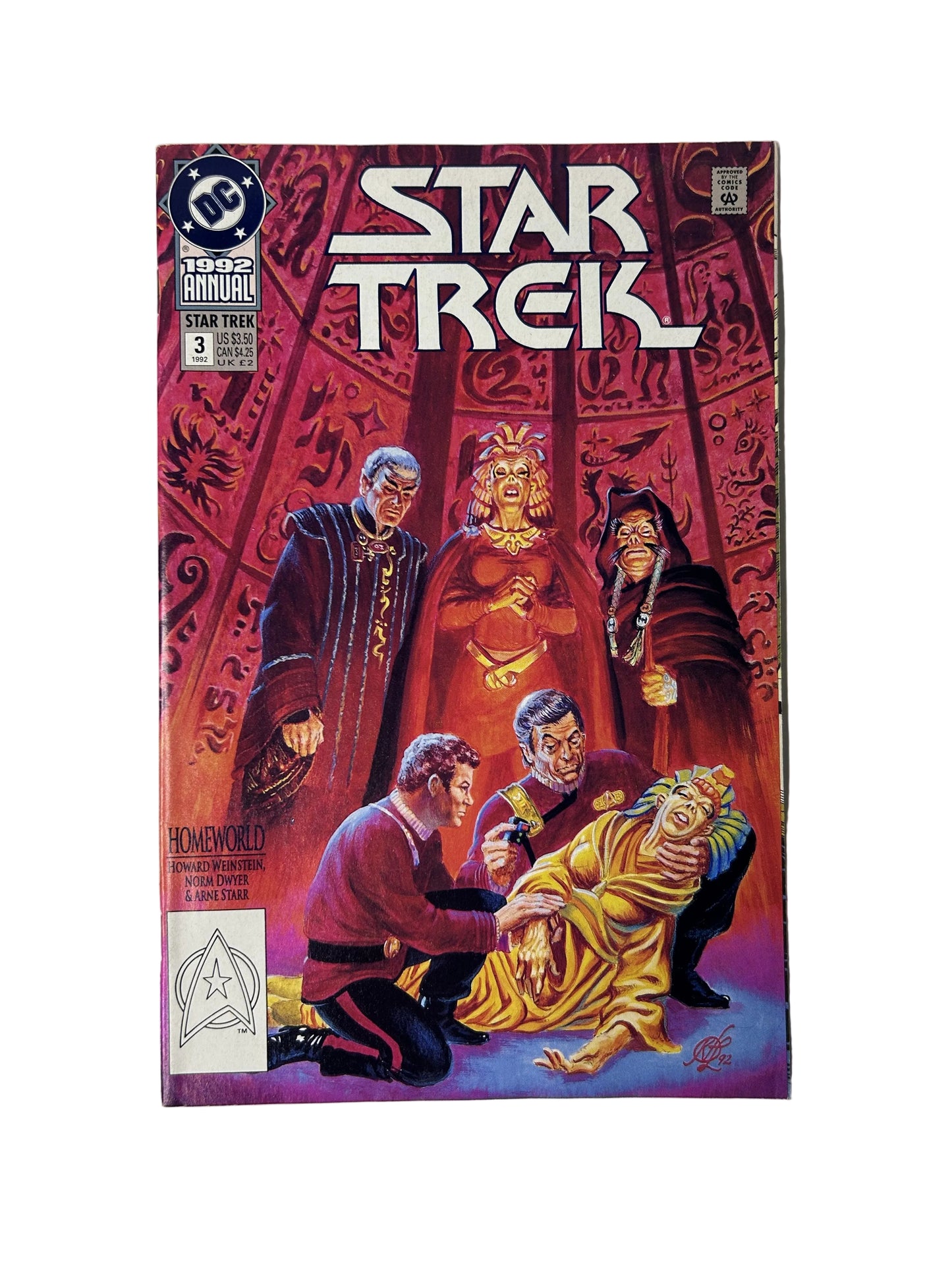 Star Trek Annual #3 'Homeworld' - DC Comics 1992, Weinstein, Dwyer & Starr, Painted Cover, Batman Returns Back Cover (Single Issue)
