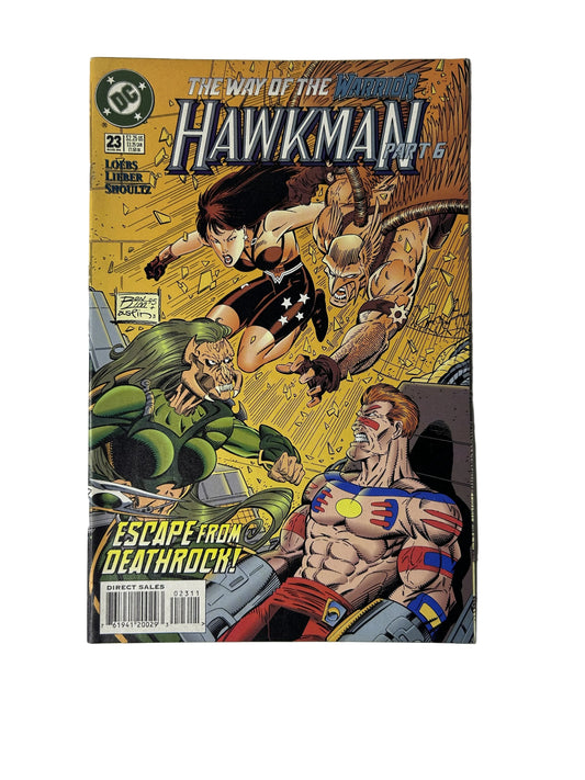 Hawkman #23 - DC Comics Aug 1995, The Way of the Warrior Part 6 — Escape from Deathrock! (Single Issue)
