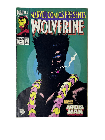 Marvel Comics Presents #132 - Marvel Comics 1993, Wolverine & Iron Man — Hama Cover, Hawaiian Noir Silhouette (Single Issue)