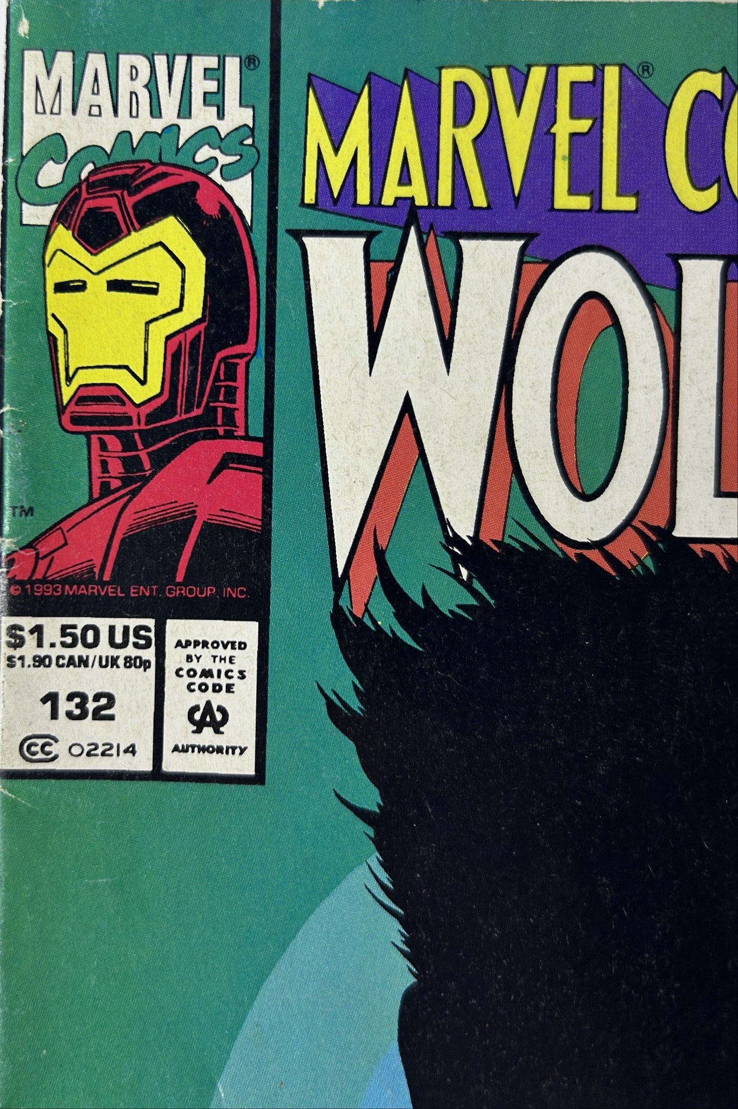 Marvel Comics Presents #132 - Marvel Comics 1993, Wolverine & Iron Man — Hama Cover, Hawaiian Noir Silhouette (Single Issue)