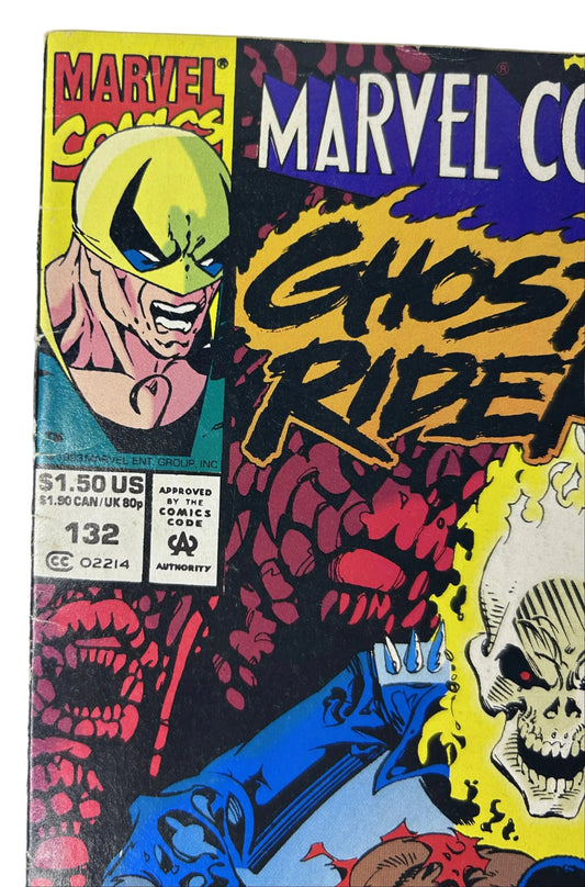 Marvel Comics Presents #132 - Marvel Comics 1993, Ghost Rider & Cage Cover — Iron Fist Inset, Newsstand Variant (Single Issue)