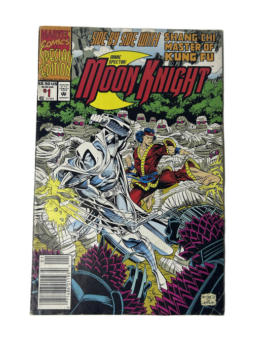 Marc Spector: Moon Knight Special Edition #1 — Marvel Comics Jan 1993, Side by Side with Shang-Chi Master of Kung Fu (Single Issue)
