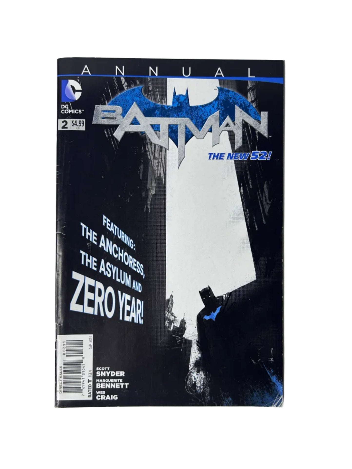Batman Annual #2 — DC Comics The New 52! Sep 2013, The Anchoress & Zero Year — Snyder, Bennett & Wes Craig (Single Issue)