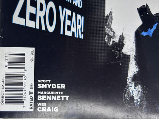 Batman Annual #2 — DC Comics The New 52! Sep 2013, The Anchoress & Zero Year — Snyder, Bennett & Wes Craig (Single Issue)