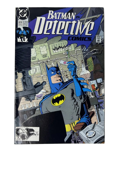 Detective Comics #619 - DC Comics Early Aug 1990, Batcave Forensics Cover — Batman Detective Work, Robin (Single Issue)
