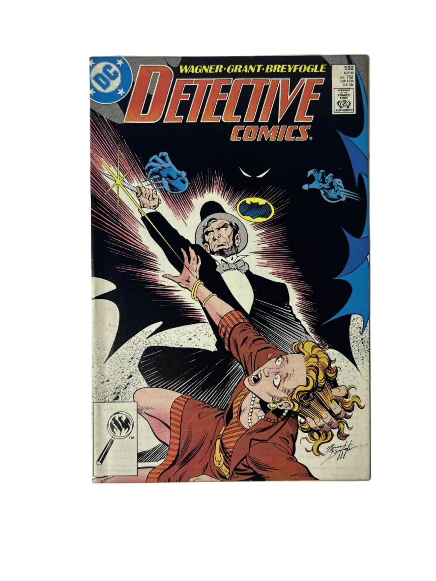 Detective Comics #592 — DC Comics Nov 1988, Wagner, Grant & Breyfogle — Newsstand Edition (Single Issue)