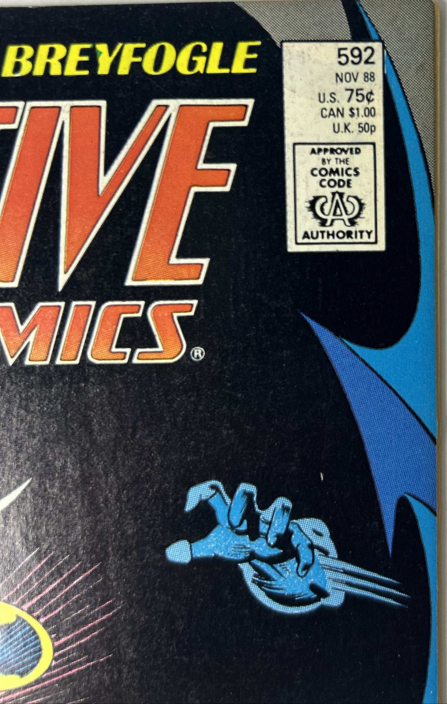 Detective Comics #592 — DC Comics Nov 1988, Wagner, Grant & Breyfogle — Newsstand Edition (Single Issue)