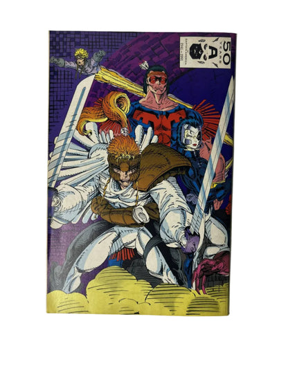 X-Force #1 — Marvel Comics Aug 1991, Rob Liefeld — Captain America 50th Anniversary Badge — Newsstand Edition (Single Issue)