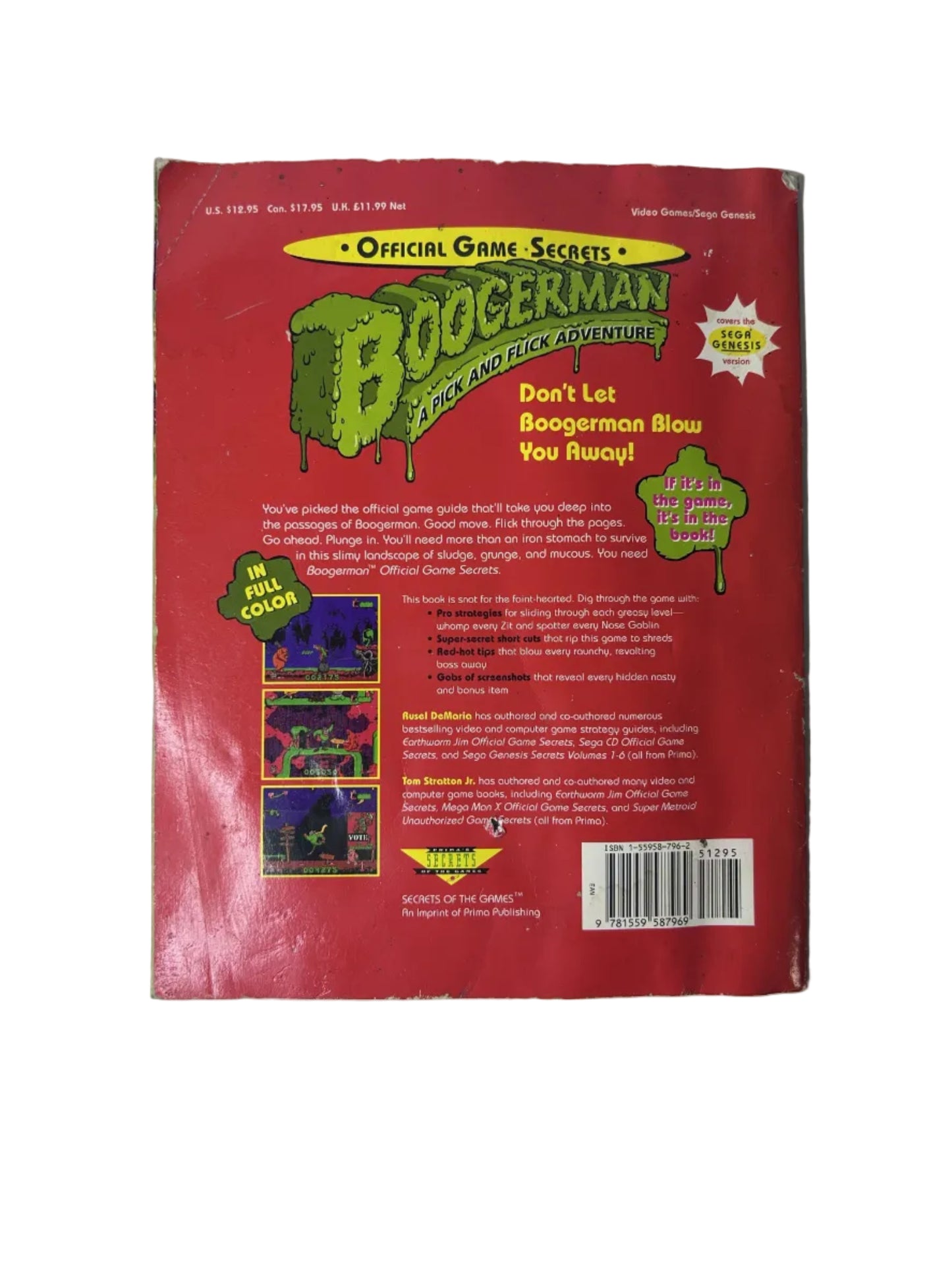 Boogerman: A Pick and Flick Adventure — Official Game Secrets Strategy Guide — Sega Genesis (1994)
