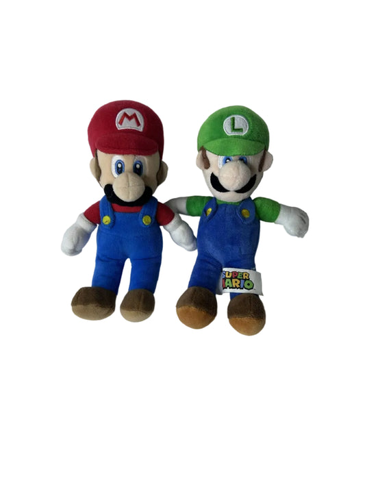 Mario & Luigi Super Mario Plush Set – Official Nintendo Licensed Release (~10" each)