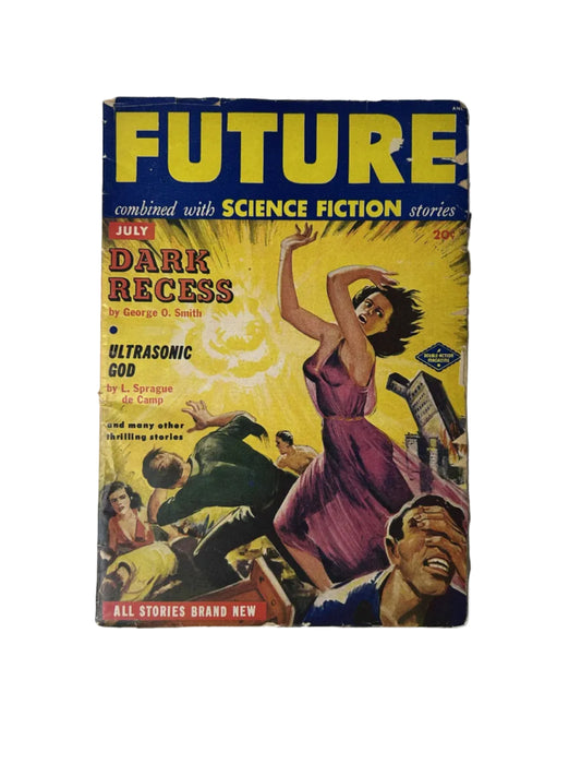 Future Combined with Science Fiction Stories – July Issue (1950s Pulp Sci-Fi Magazine, 20¢ Cover)