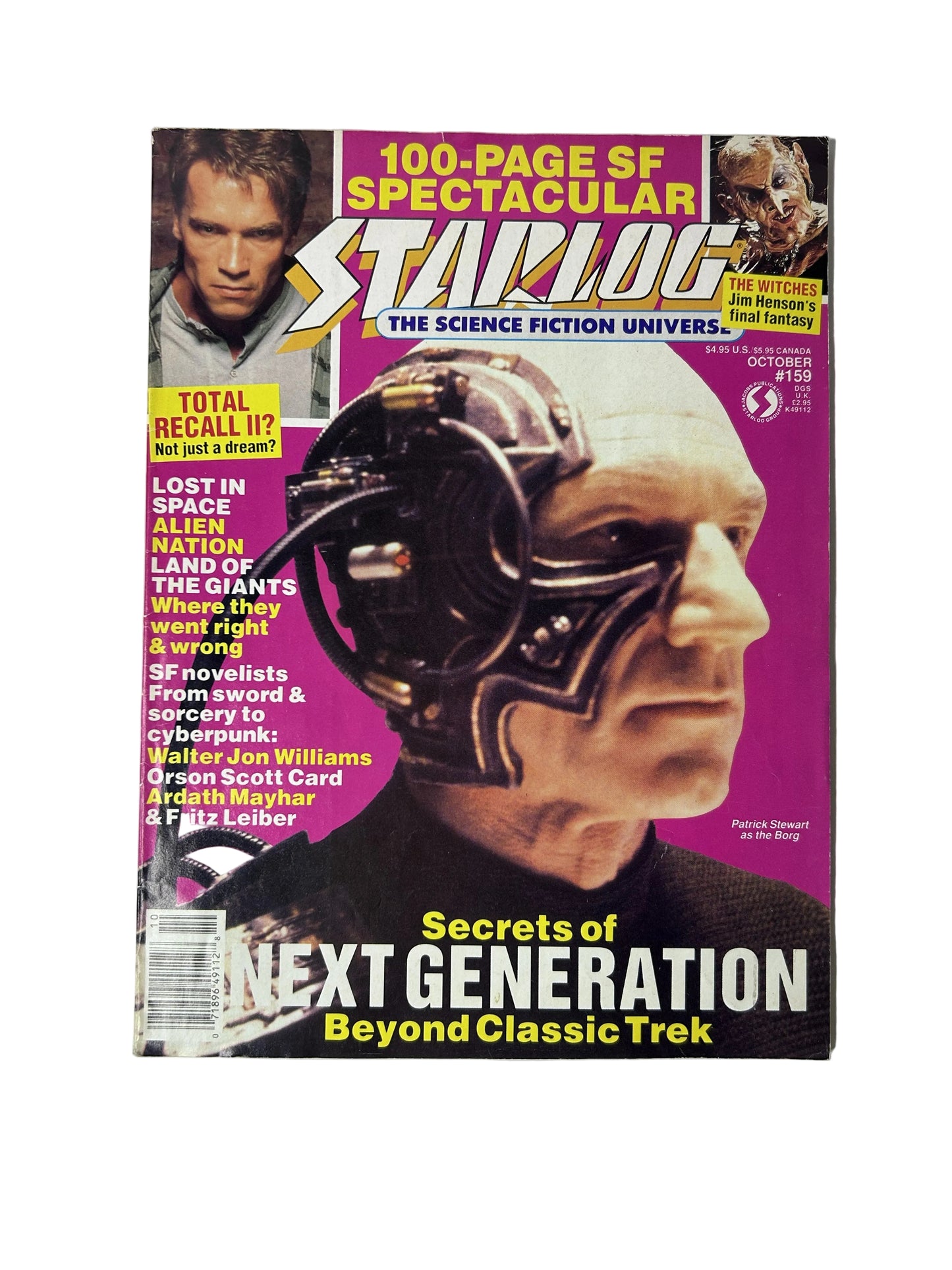 Starlog Magazine #159 – 100-Page SF Spectacular, October 1990 (Patrick Stewart as the Borg, Star Trek TNG)