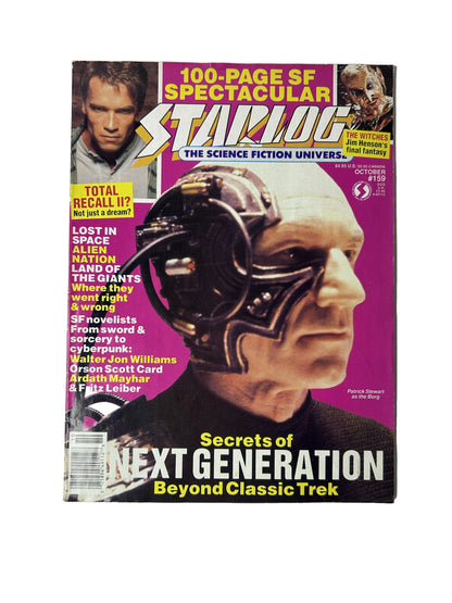 Starlog Magazine #159 – 100-Page SF Spectacular, October 1990 (Patrick Stewart as the Borg, Star Trek TNG)
