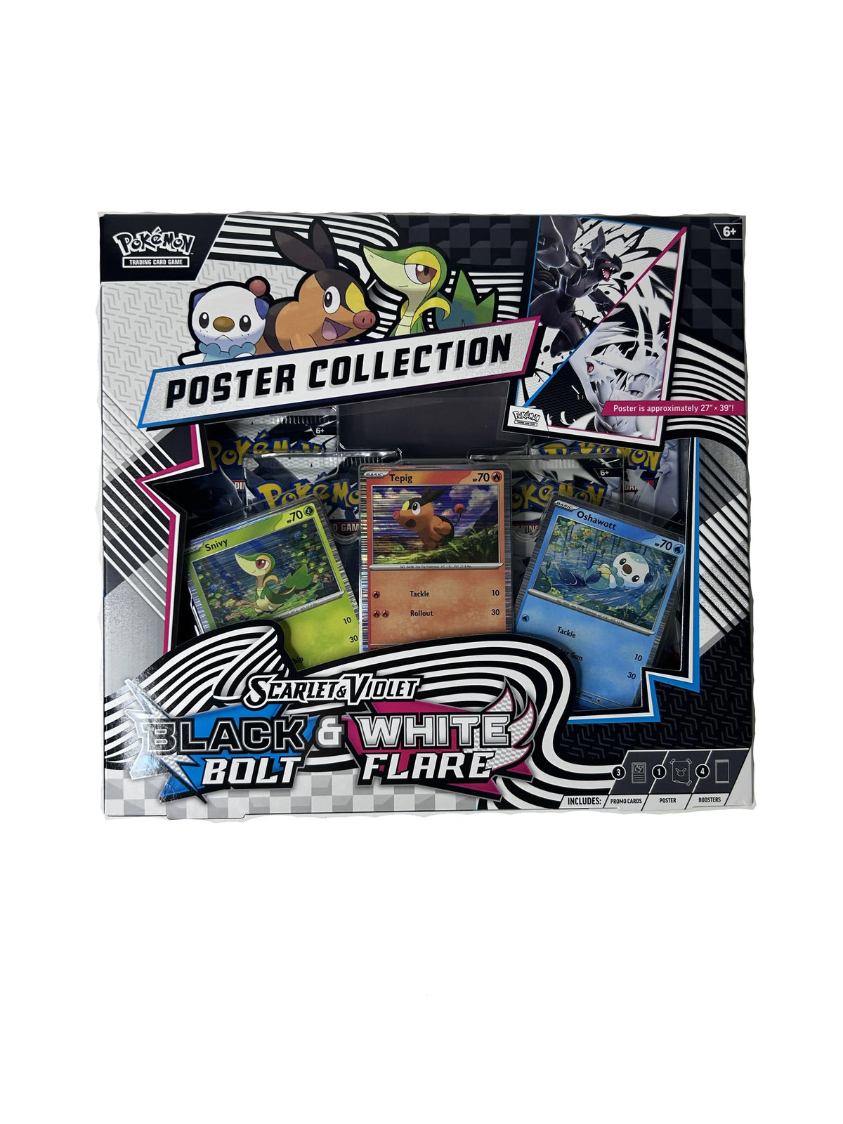 Pokémon TCG Scarlet & Violet Black Bolt & White Flare Poster Collection – Factory Sealed