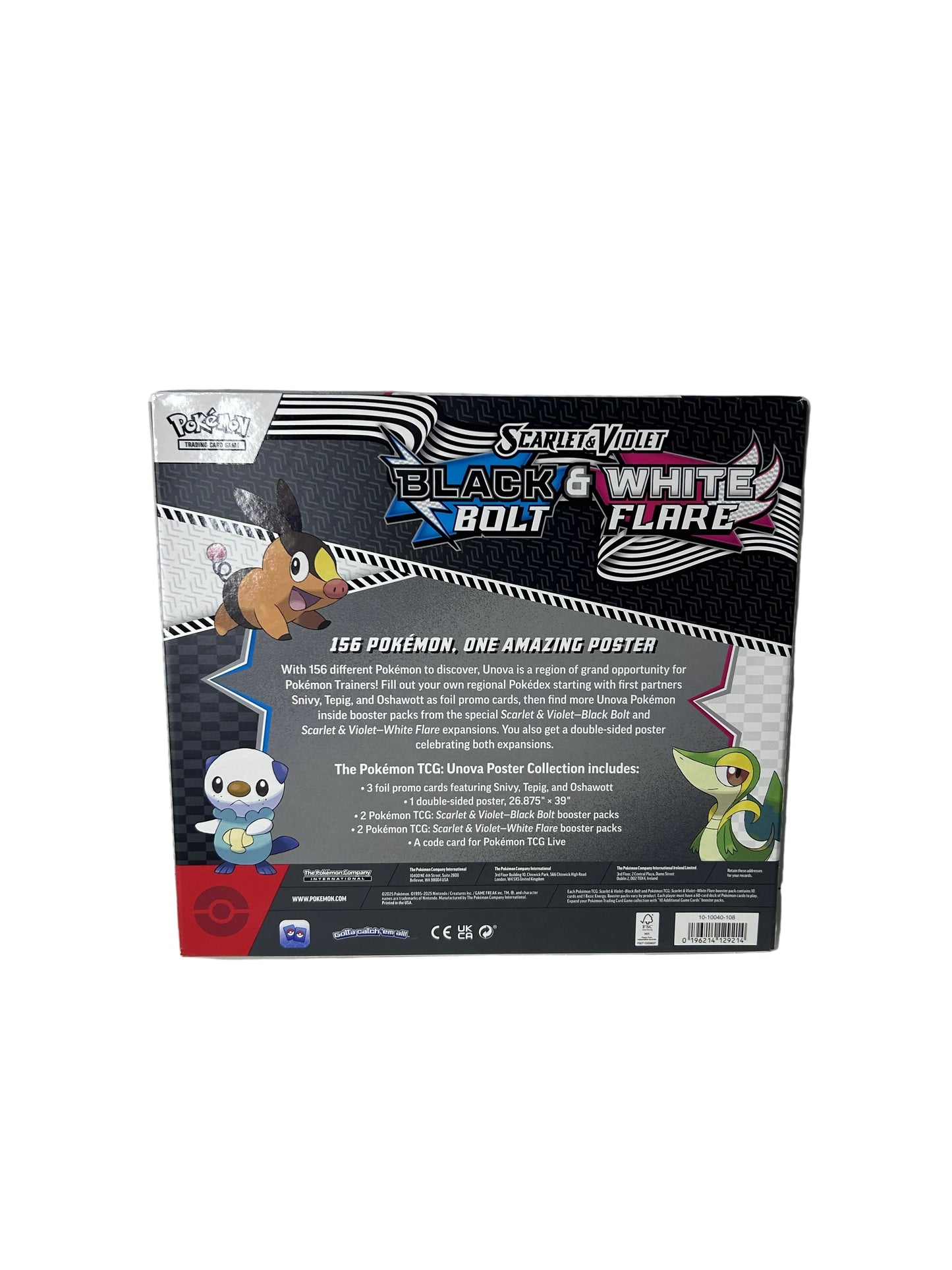 Pokémon TCG Scarlet & Violet Black Bolt & White Flare Poster Collection – Factory Sealed