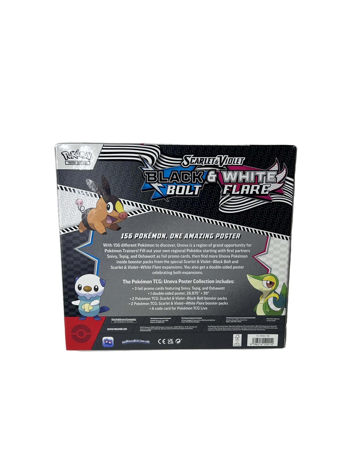 Pokémon TCG Scarlet & Violet Black Bolt & White Flare Poster Collection – Factory Sealed