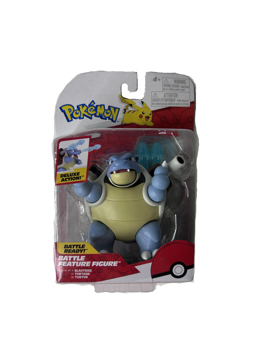 Blastoise Pokémon Battle Feature Figure – Jazwares / New, Sealed (Deluxe Action, Scaled for Battle)