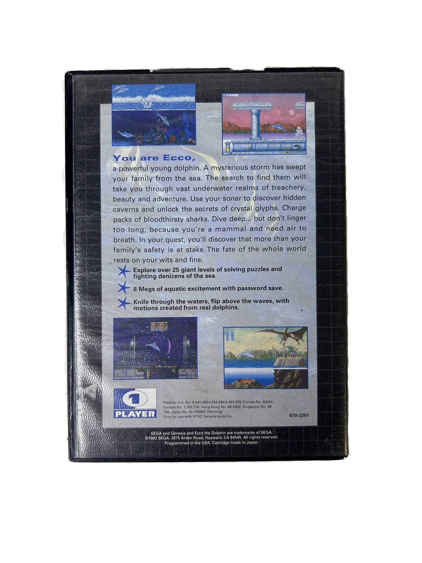 Ecco the Dolphin – CIB / Sega Genesis / 1992 Sega Action-Adventure