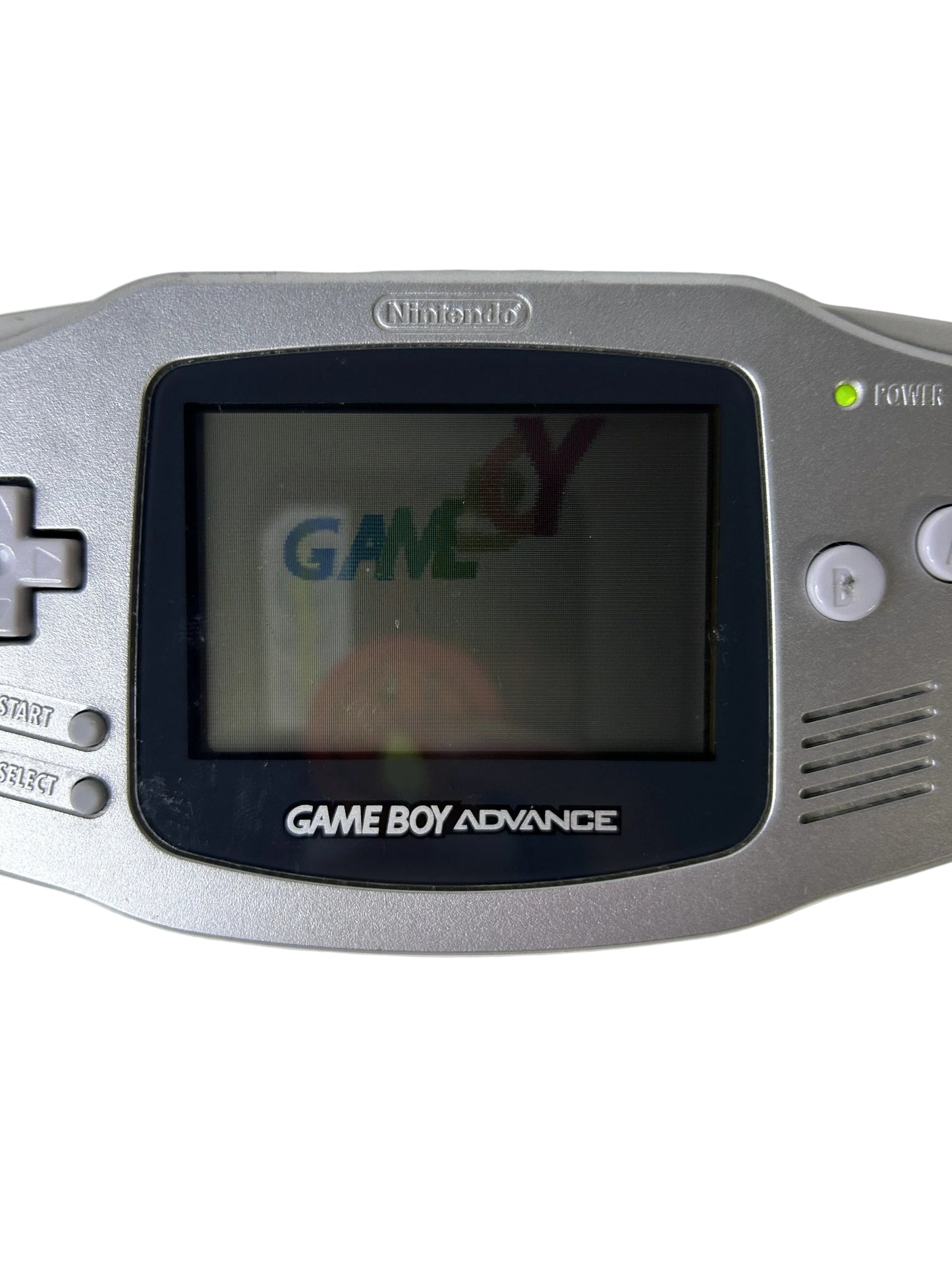Nintendo Game Boy Advance – Platinum Silver w/ Worm Light / Nintendo / 2001 Handheld Console