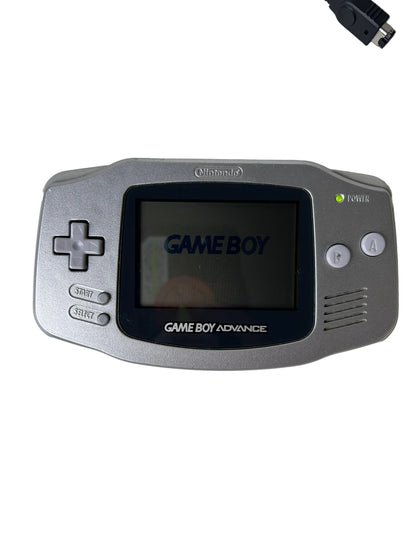 Nintendo Game Boy Advance – Platinum Silver w/ Worm Light / Nintendo / 2001 Handheld Console