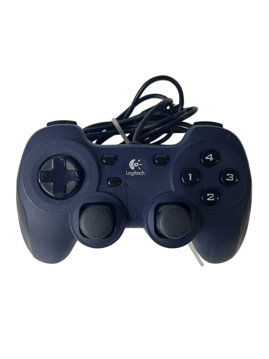 Logitech Dual Action USB Gamepad Model G-UF13A – Navy Blue (Used)