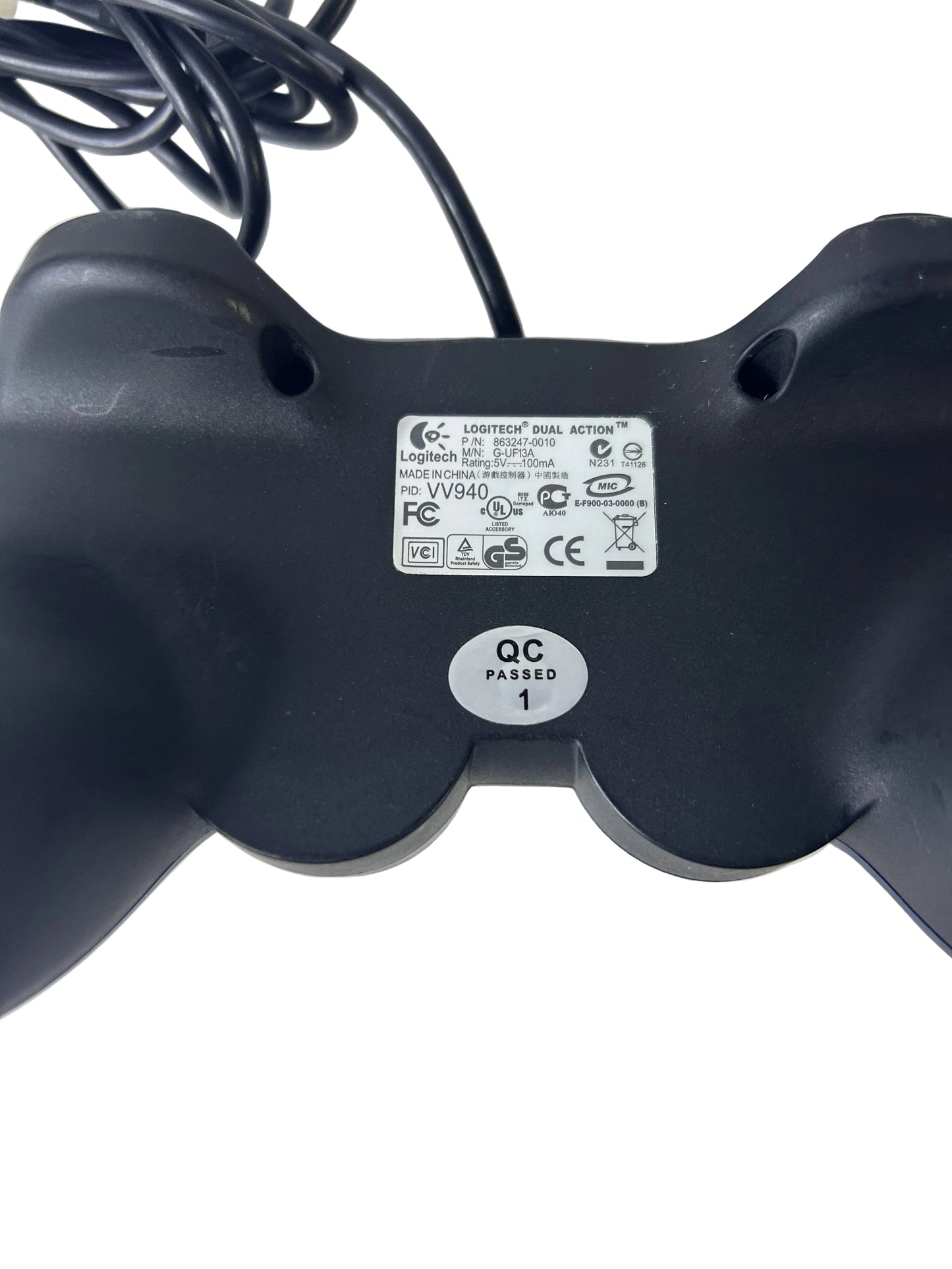 Logitech Dual Action USB Gamepad Model G-UF13A – Navy Blue (Used)