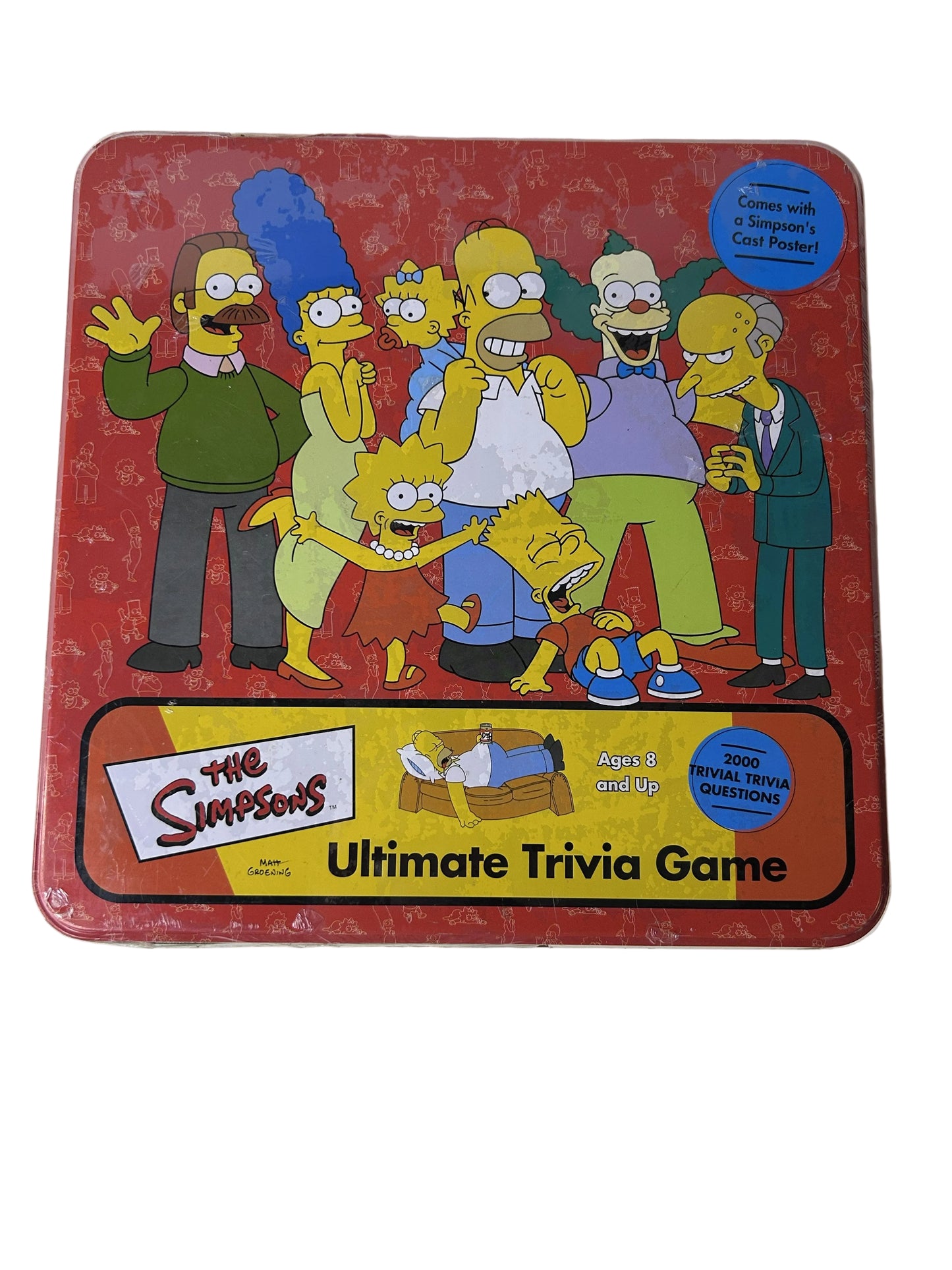 The Simpsons Ultimate Trivia Game – Cardinal Industries Collector Tin, 2002 NIB
