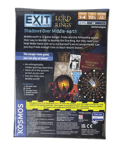 EXIT: The Game – The Lord of the Rings: Shadows Over Middle-earth (Thames & Kosmos, 2024) New Sealed